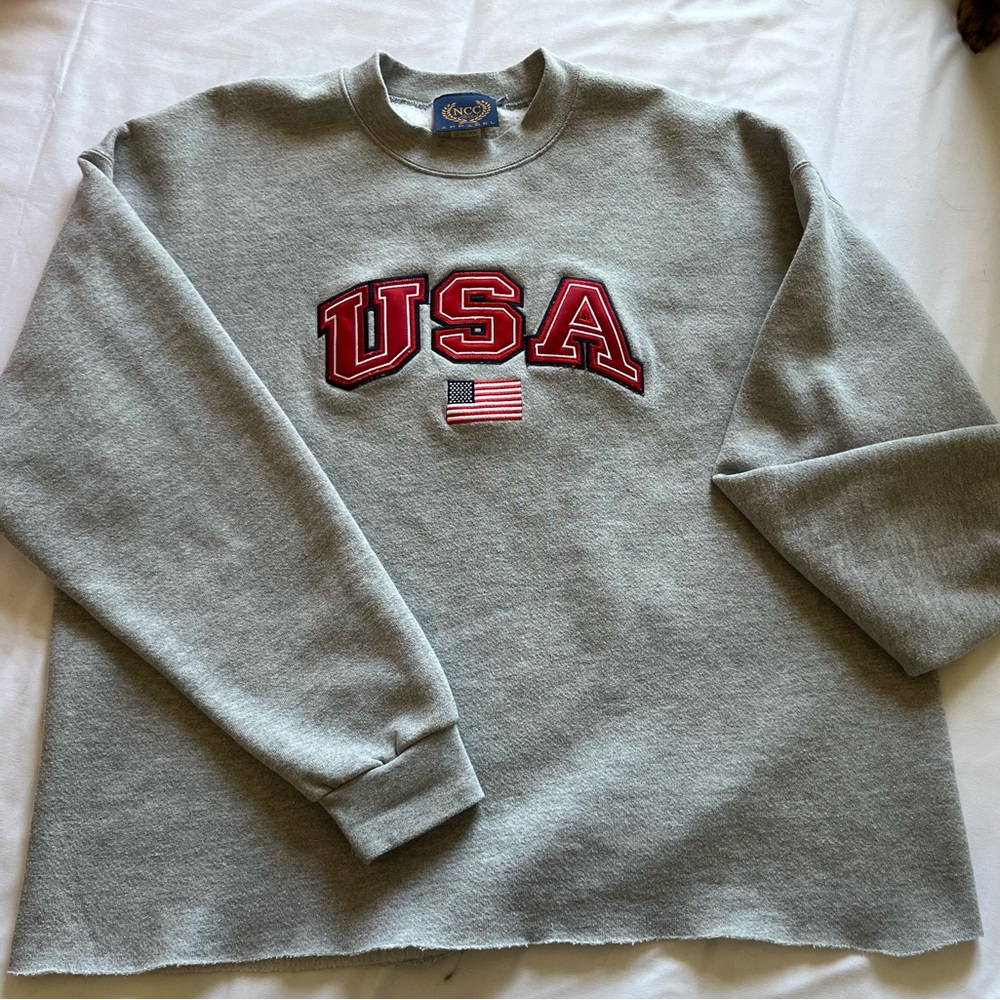 Embroidered USA sweatshirt